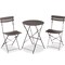 Best Choice Products 3-Piece Small Bistro Set, Folding Patio Furniture Set of 2 Chairs and Table